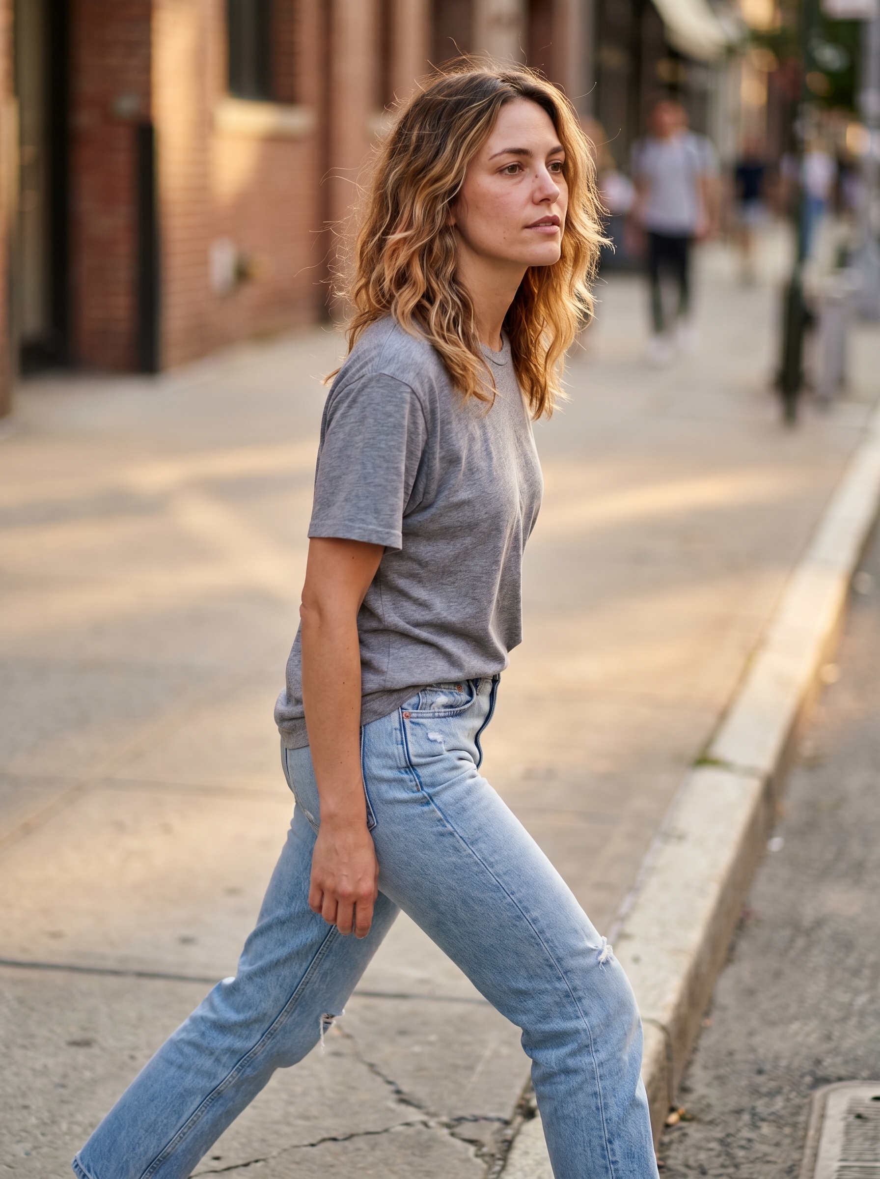 Effortless Oceanic Grunge Air-Dry Shag featuring natural brunette and sun-kissed blonde tones, a top choice for summer cool hair ideas 2026. Perfect for beach days.