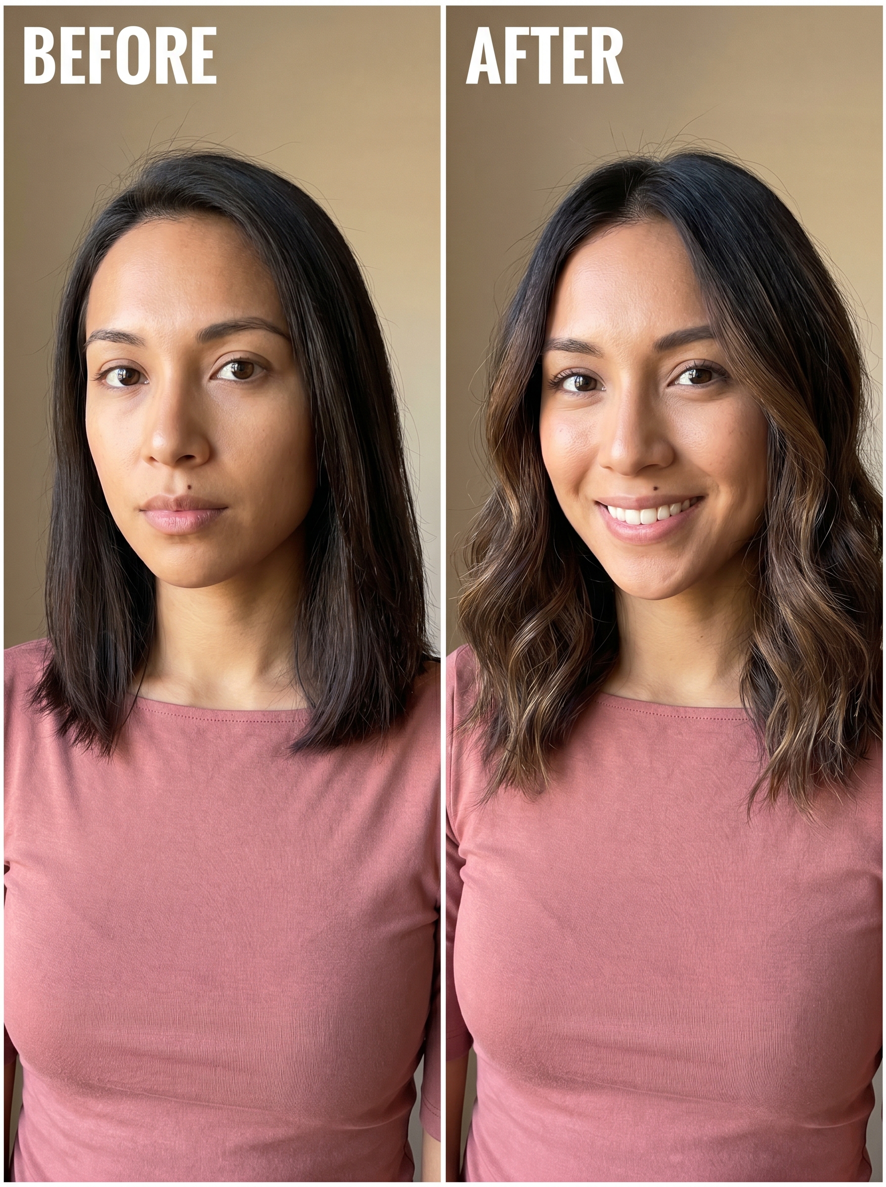 Brunette hair styled in 'Cold Brew Balayage' with iced mocha and deep walnut tones, showcasing a sophisticated summer dark hair look for 2026. The balayage offers natural, refined depth to the hair.