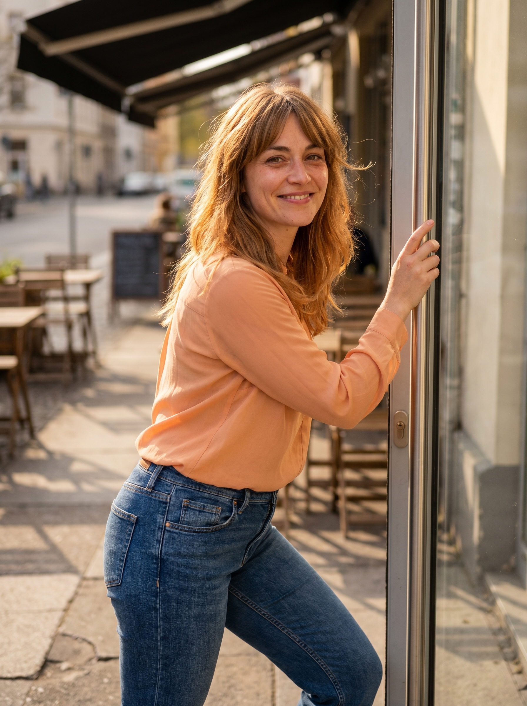 Apricot Crush Solar Shag: Summer Hairstyle 2026 Energetic apricot crush solar-flared shag haircut, a playful 70s boho summer hairstyle ideas 2026. Perfect for festivals or everyday retro charm.