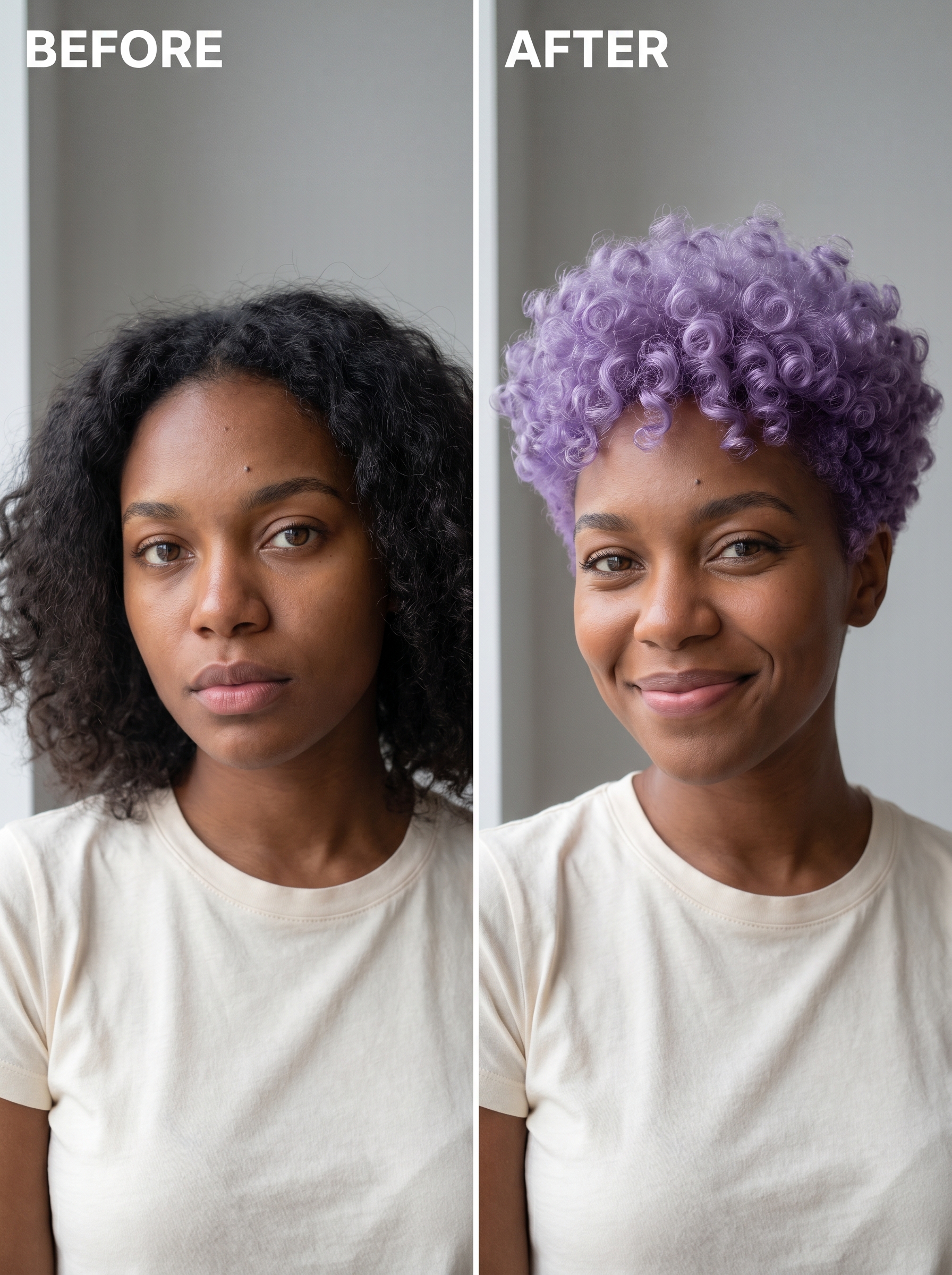 summer hairstyles black women 2026 - Tapered 'Cloud' Cut with Digital Lavender Tint outfit idea