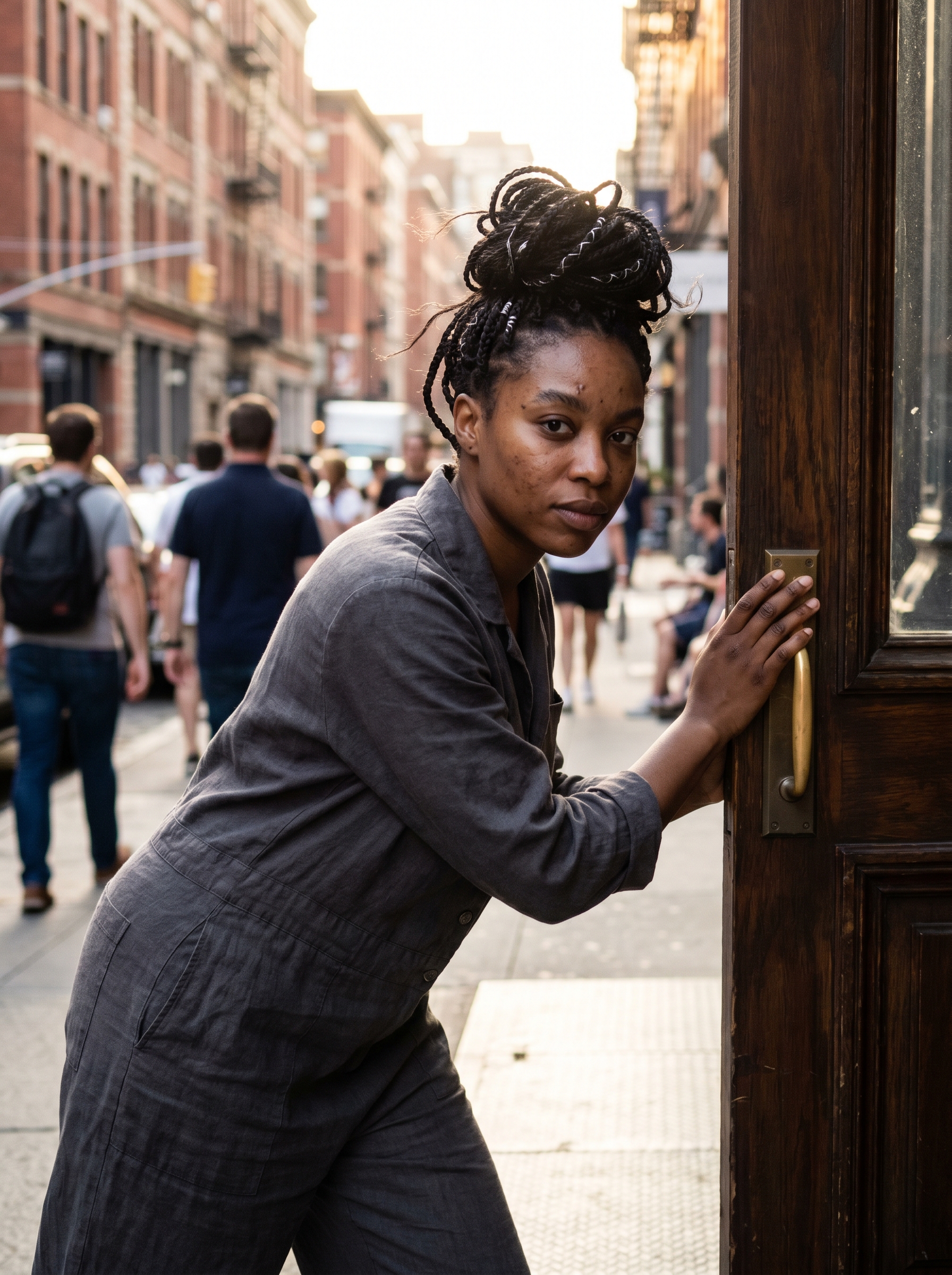 Edgy Afro-Futuristic Wire-Integrated Braids in natural black with silver accents, a bold and artistic choice for summer hairstyles black women 2026, ideal for festivals.