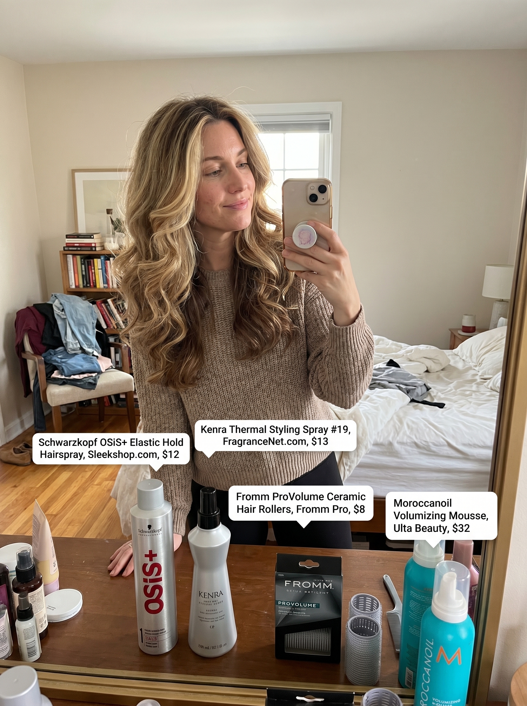Voluminous Airy '90s Supermodel Blowout, a glamorous summer wedding guest hairstyle 2026, showcasing buttercream blonde hair with incredible volume and bounce. Perfect for a nostalgic yet chic look.