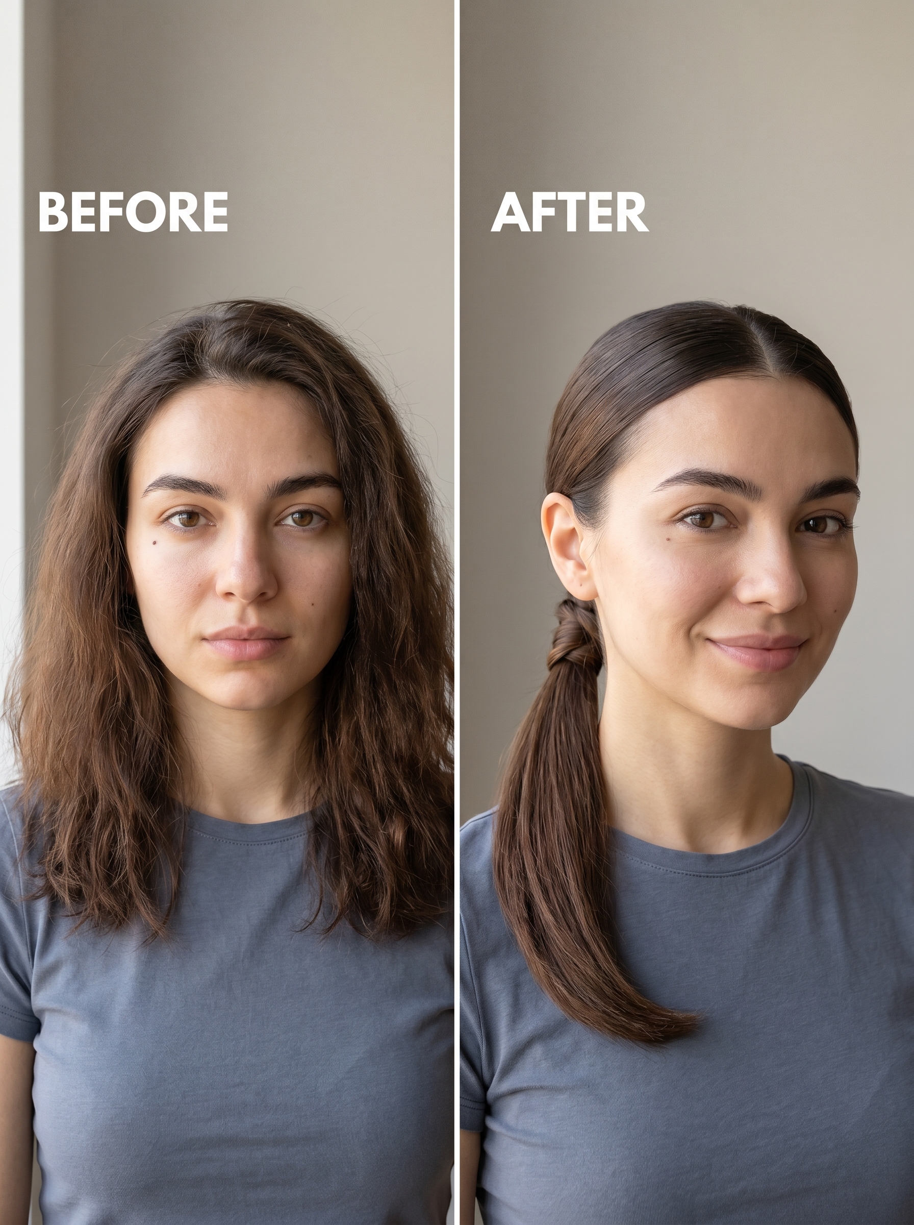 Elegant Infinity Braided Low Pony, a sophisticated summer wedding guest hairstyle 2026, showcasing polished, slicked-back hair with a detailed braid. Ideal for a chic celebration.