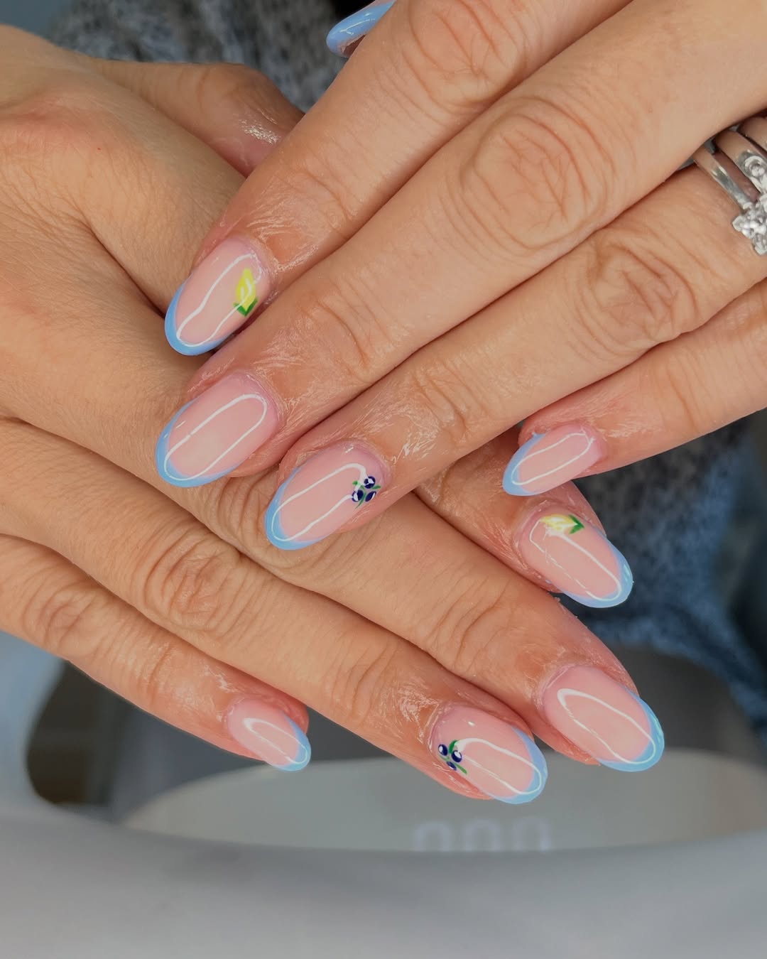 Dreamy Baby Blue French Micro Flower Accent