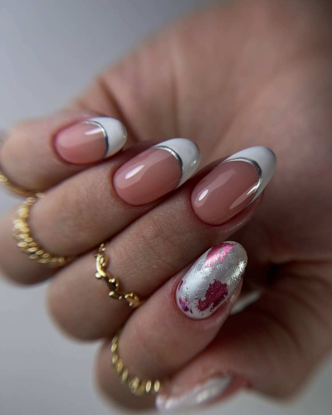 Modern French with Silver Detail and Accent Foil
