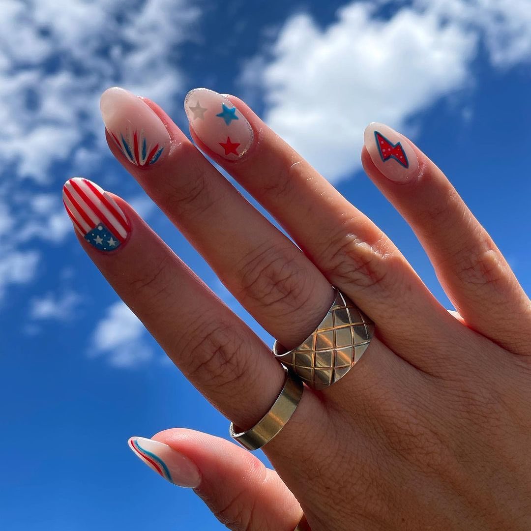 24 Red White Blue Nails You Need for 2026 24 Patriotic Playful Red White Blue Nail Art