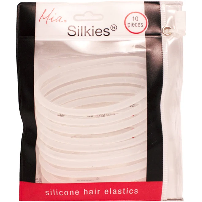 tool 10 Silkies Silicone Hair Elastics Mia Beauty $7.99
