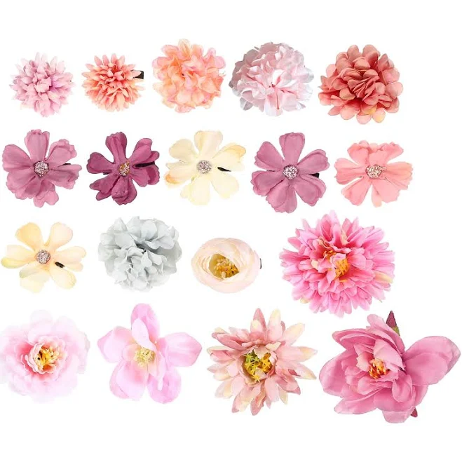 accessory 18 Pcs Fake Flowers Hair Clips Walmart $10.69