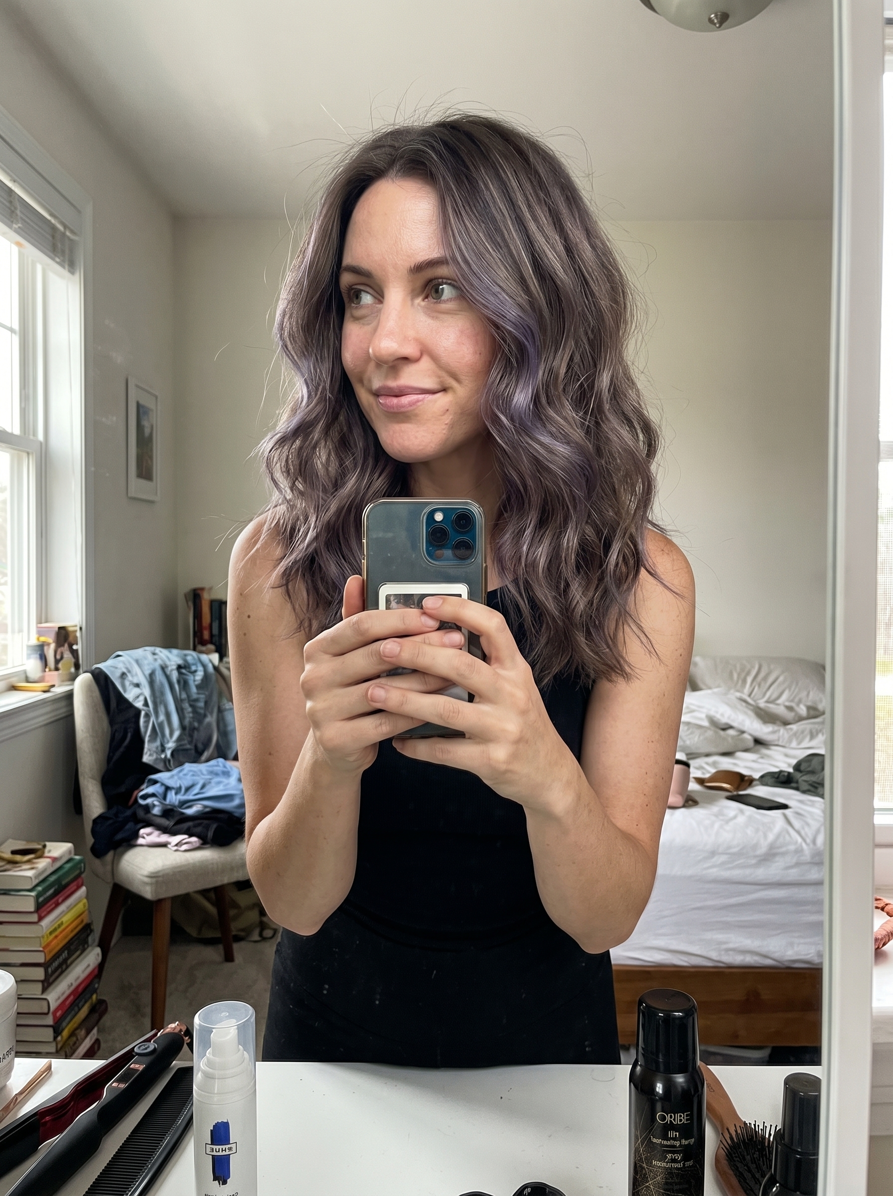 Scandi-Wave: Chic Soft Hair Ideas Summer 2026 Effortless Scandi-Wave with Mushroom Brown Balayage, a cool beige soft hair idea for summer 2026, perfect for casual outings.