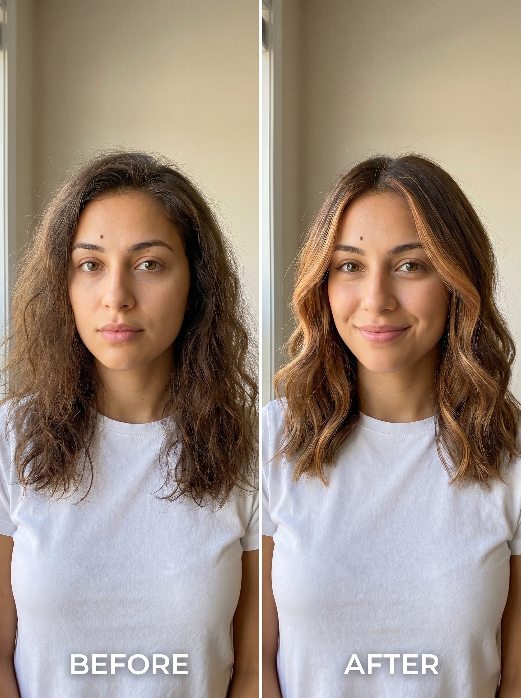 Vibrant Apricot Crush Halo Highlights add a youthful glow to hair, a cheerful and optimistic summer cute hair idea, perfect for parties or outdoor events.