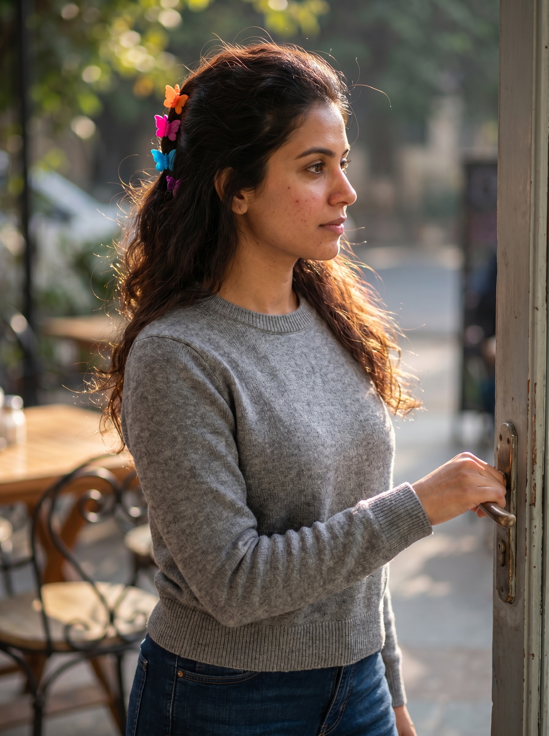 Playful Boho Butterfly Clip Twist updo featuring colorful plastic clips, a nostalgic summer hair updo 2026 for casual outings, festivals, or brunch, exuding a whimsical vibe.