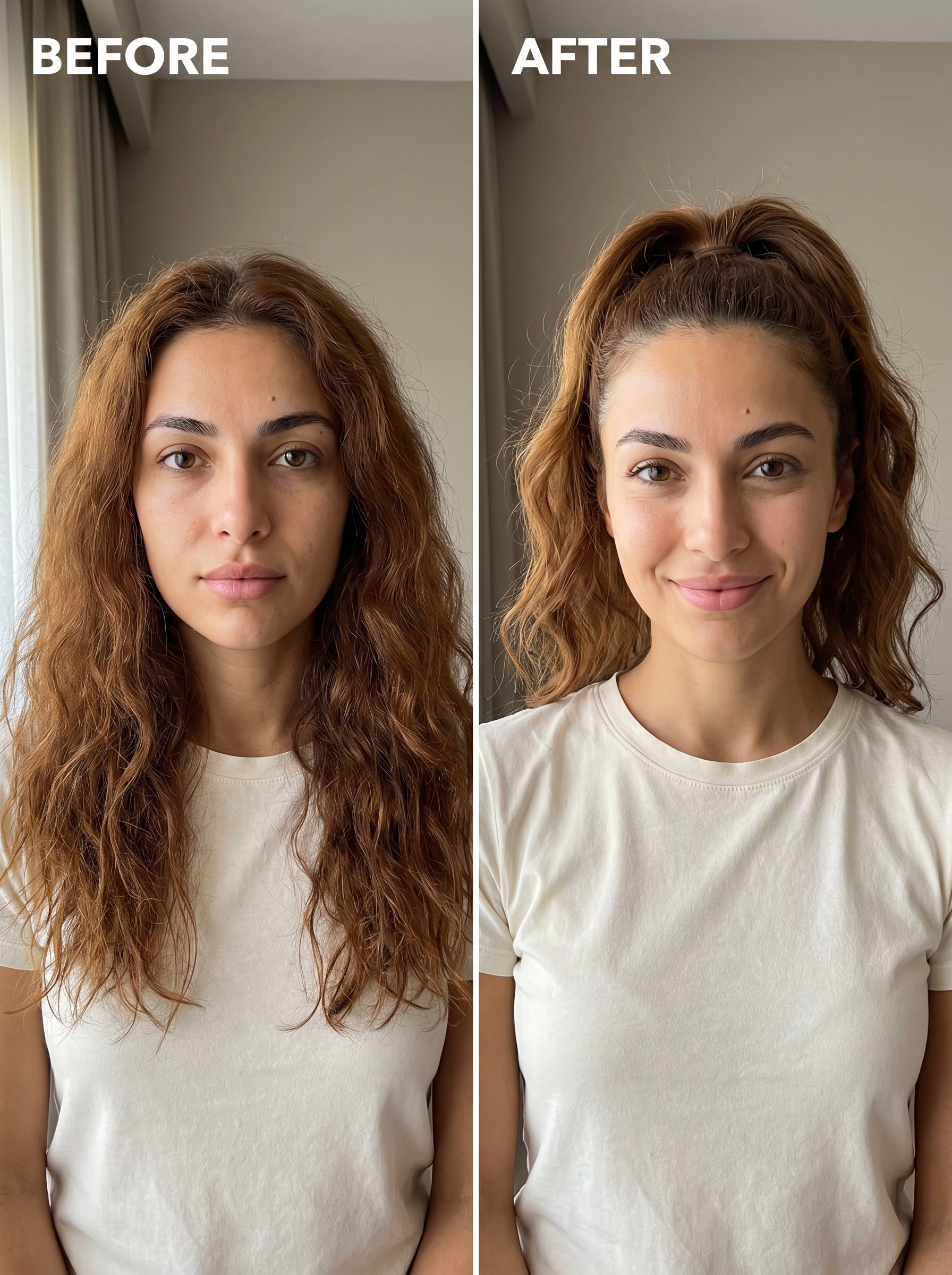 A sporty chic high ponytail featuring a neutral micro-headband, ideal for summer hairstyles hot weather. This active look uses double-elastic hair ties for extra lift and anti-humidity spray.