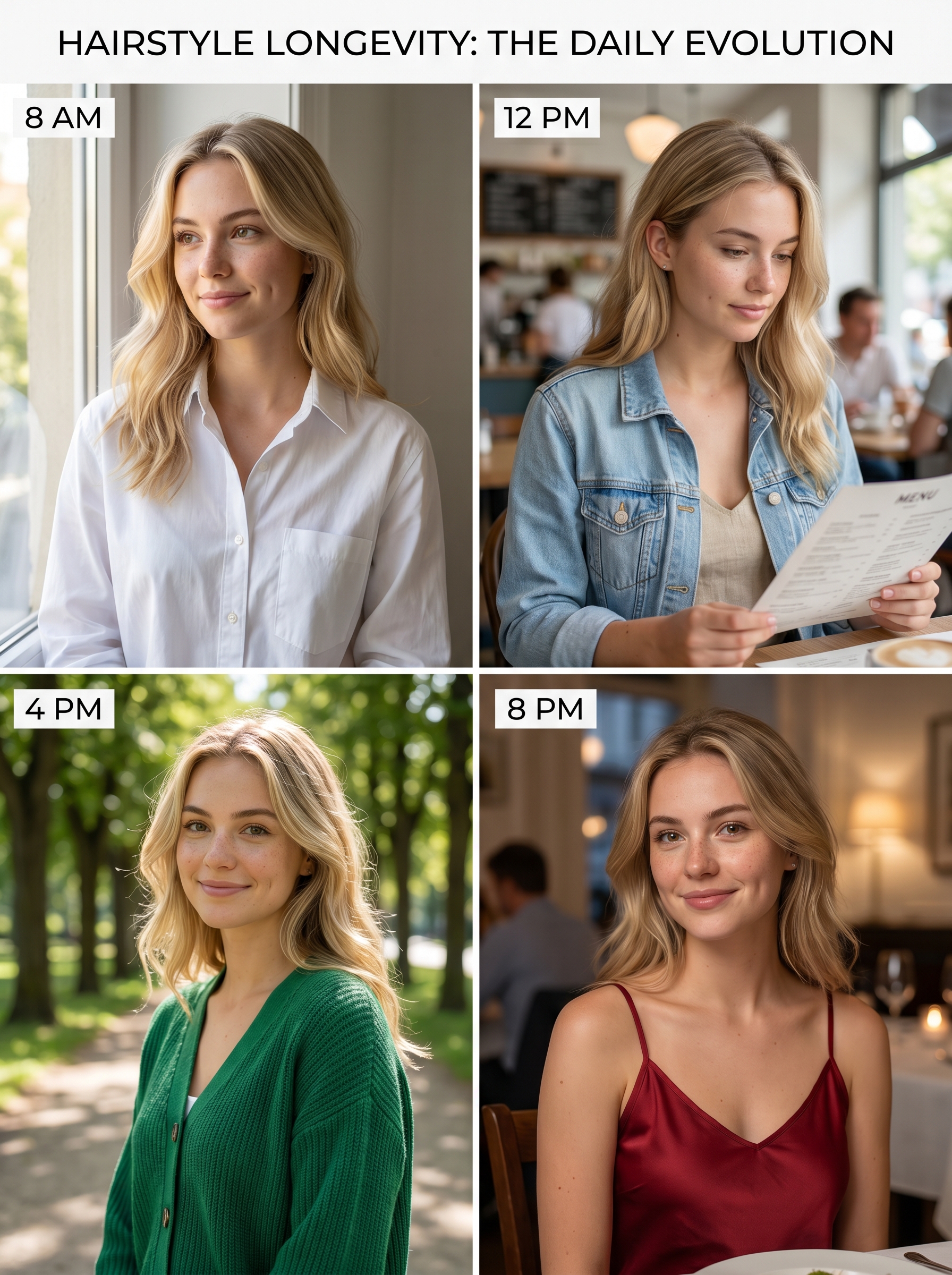 Sun-Kissed Scandi-Hairline Blonde | Teen Hairstyles Summer 2026 Natural lived-in linen blonde with a scandi-hairline, a sun-kissed look for teen hairstyles summer 2026. Features bright blonde hair with natural roots, perfect for a casual beach day.