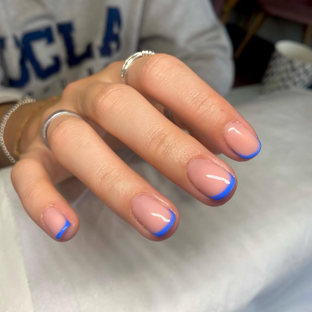 Vibrant Blue Micro French Short Round