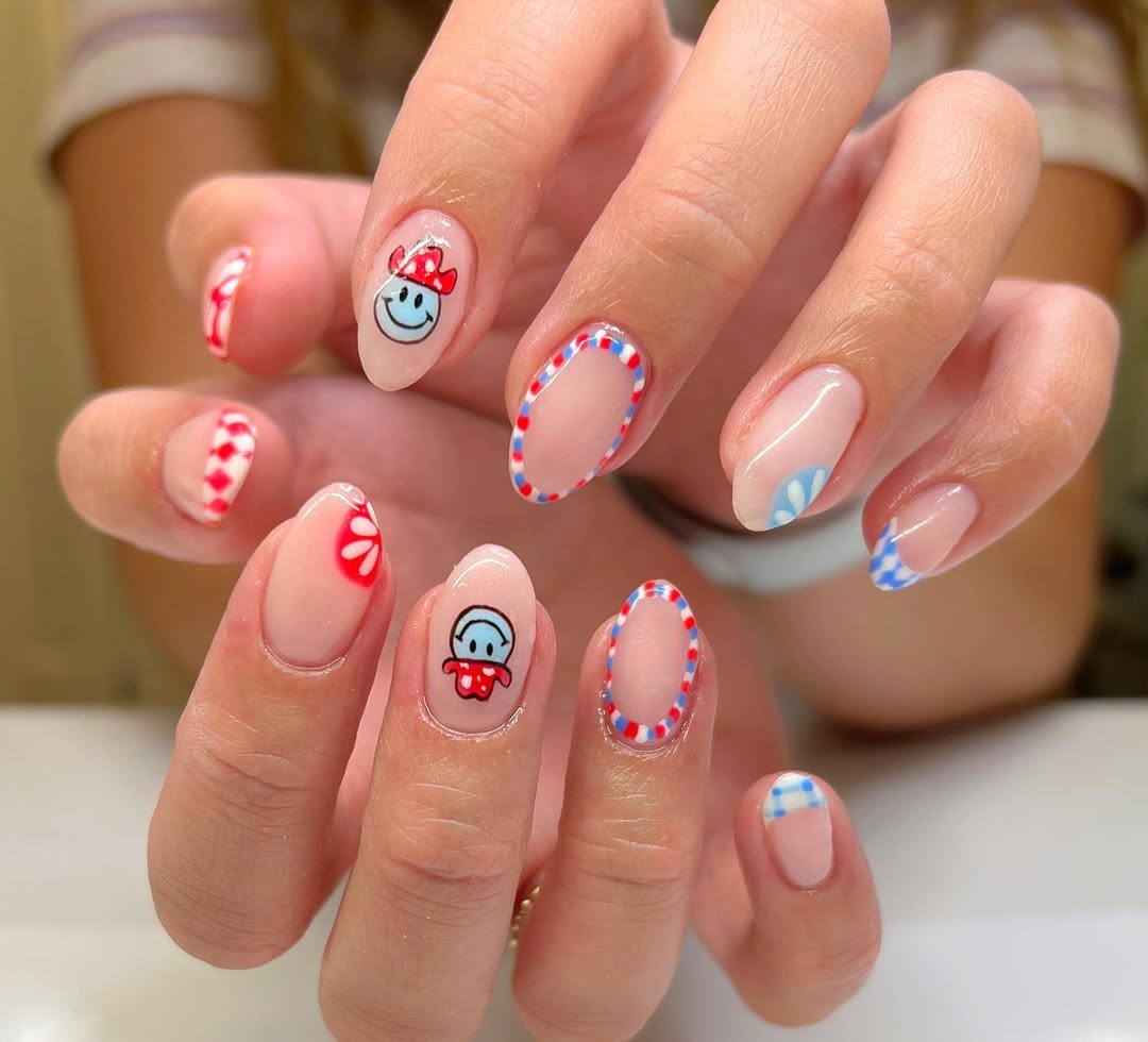 24 Red White Blue Nails You Need for 2026 20 Whimsical Red White Blue Themed Nail Art