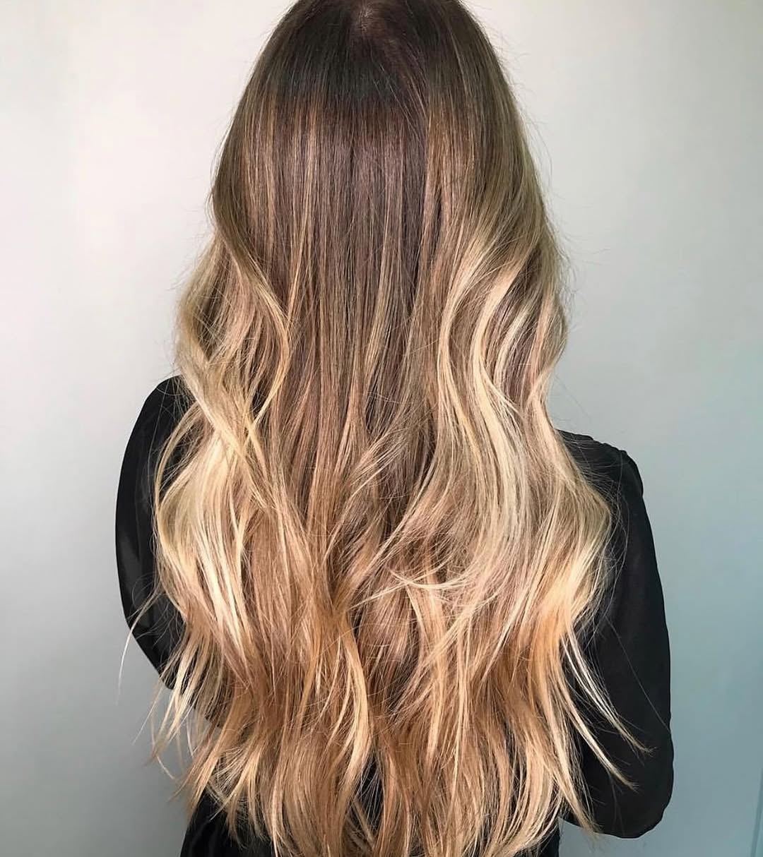 Caramel Blonde Balayage Long Loose Waves