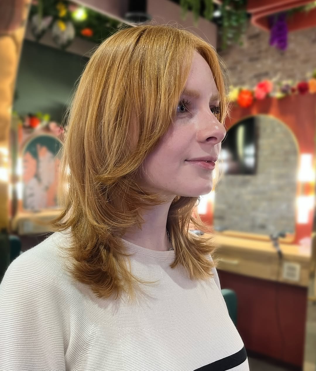 Choppy Auburn Shag with Face-Framing Layers