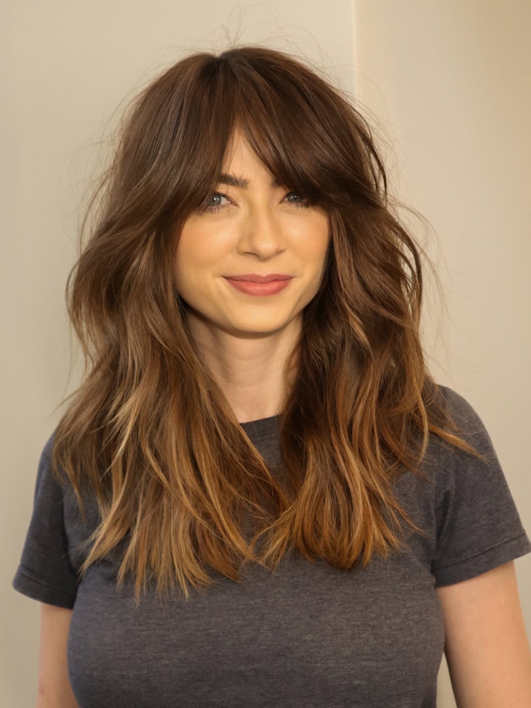 Choppy Layered Bob With Wispy Curtain Bangs