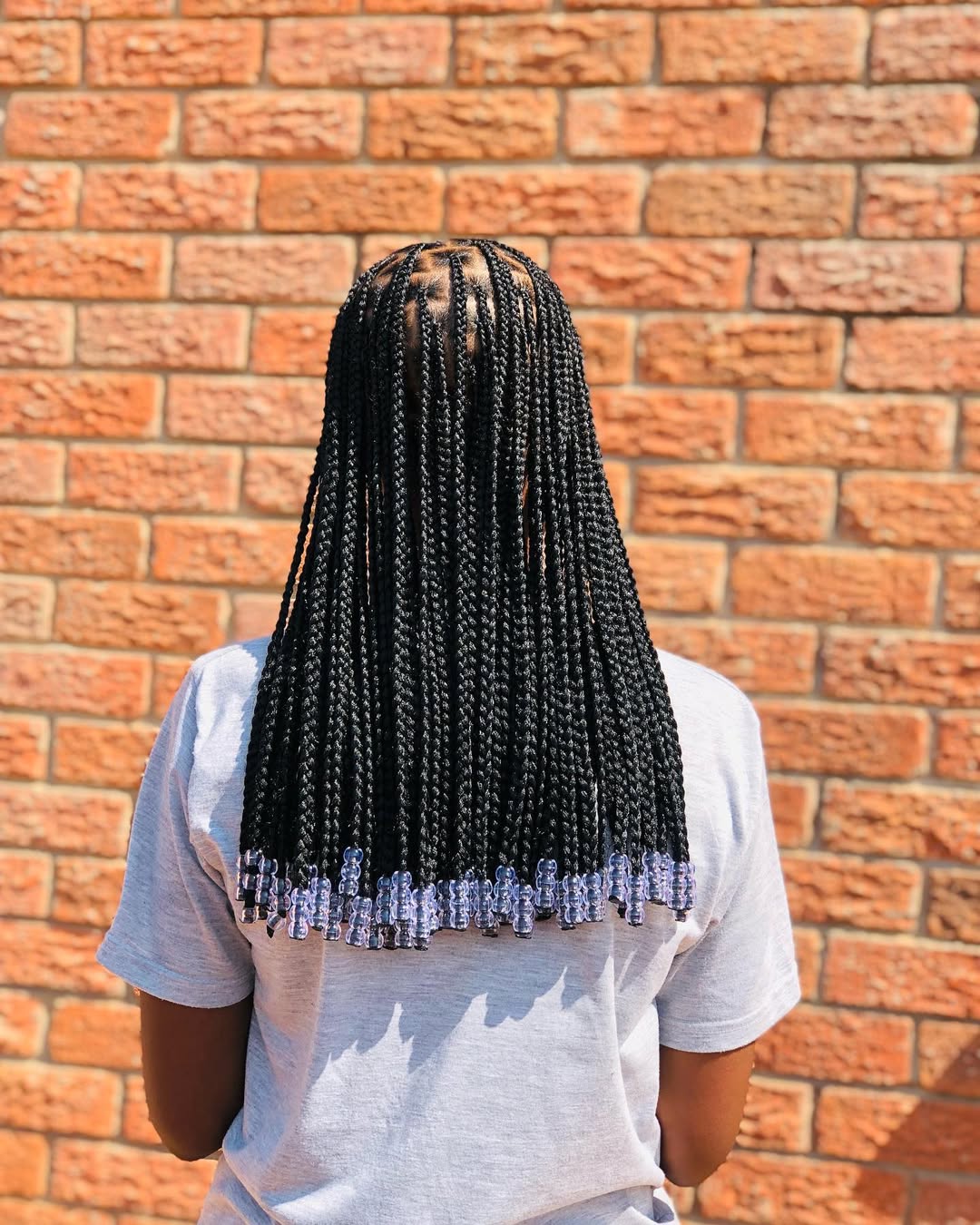 Classic Box Braids With Modern Beaded Ends