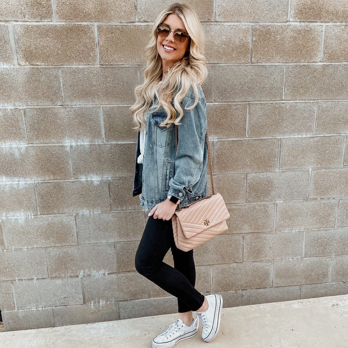 27 Jean Jacket Outfits You Need for 2026 14 Classic Denim Jacket With Black Skinny Jeans
