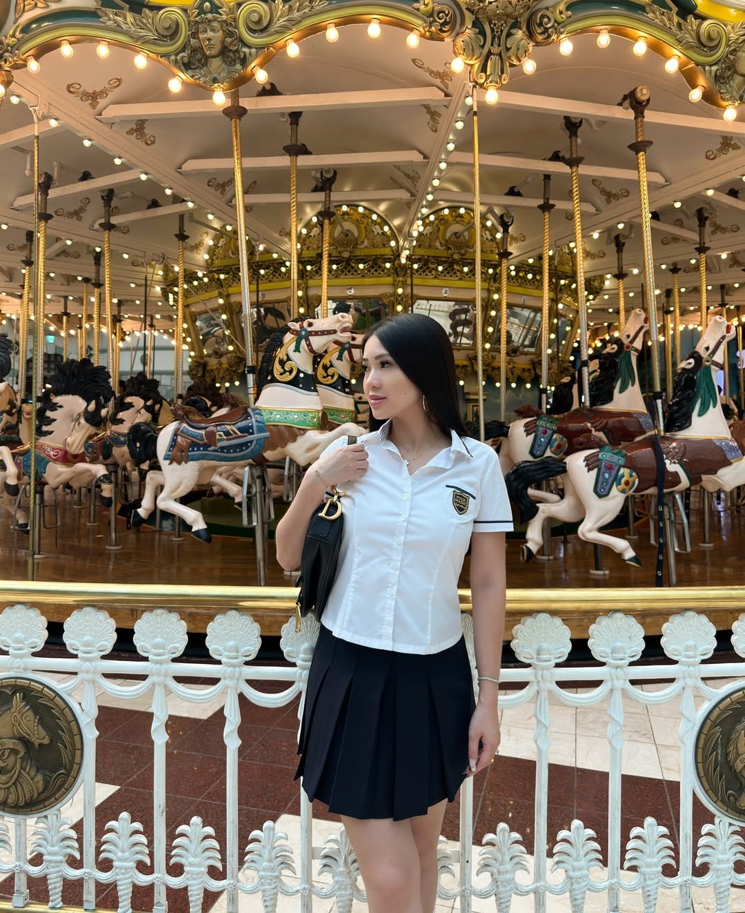 Classic School Uniform In White And Black