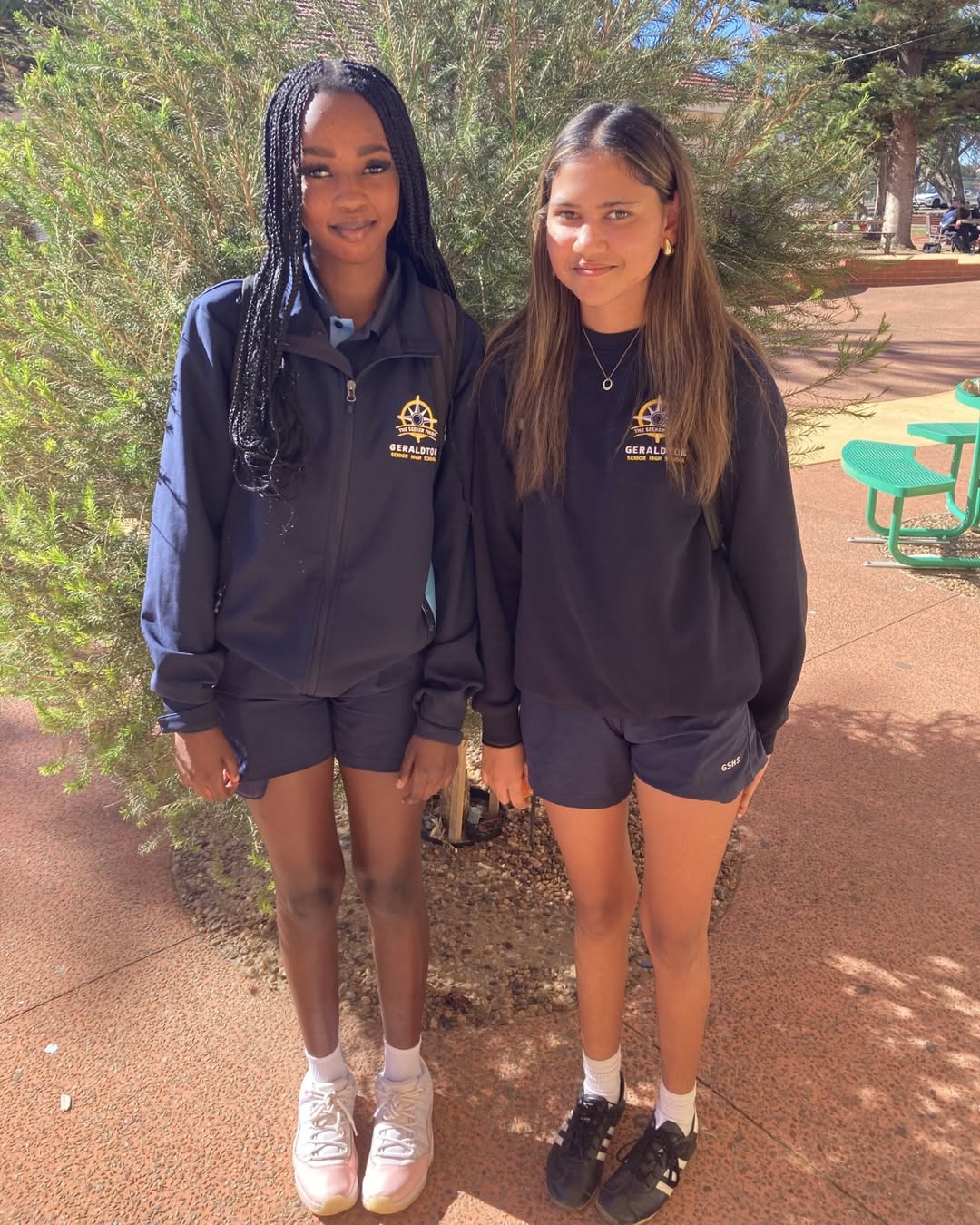 Classic School Uniform Shorts And Sweater Look