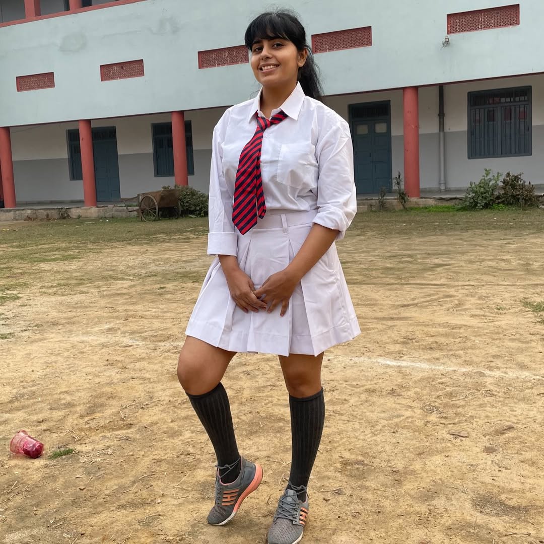 Classic School Uniform With Athletic Sneakers