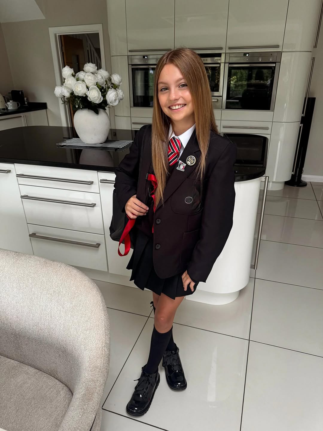 Classic School Uniform With Blazer And Pleated Skirt