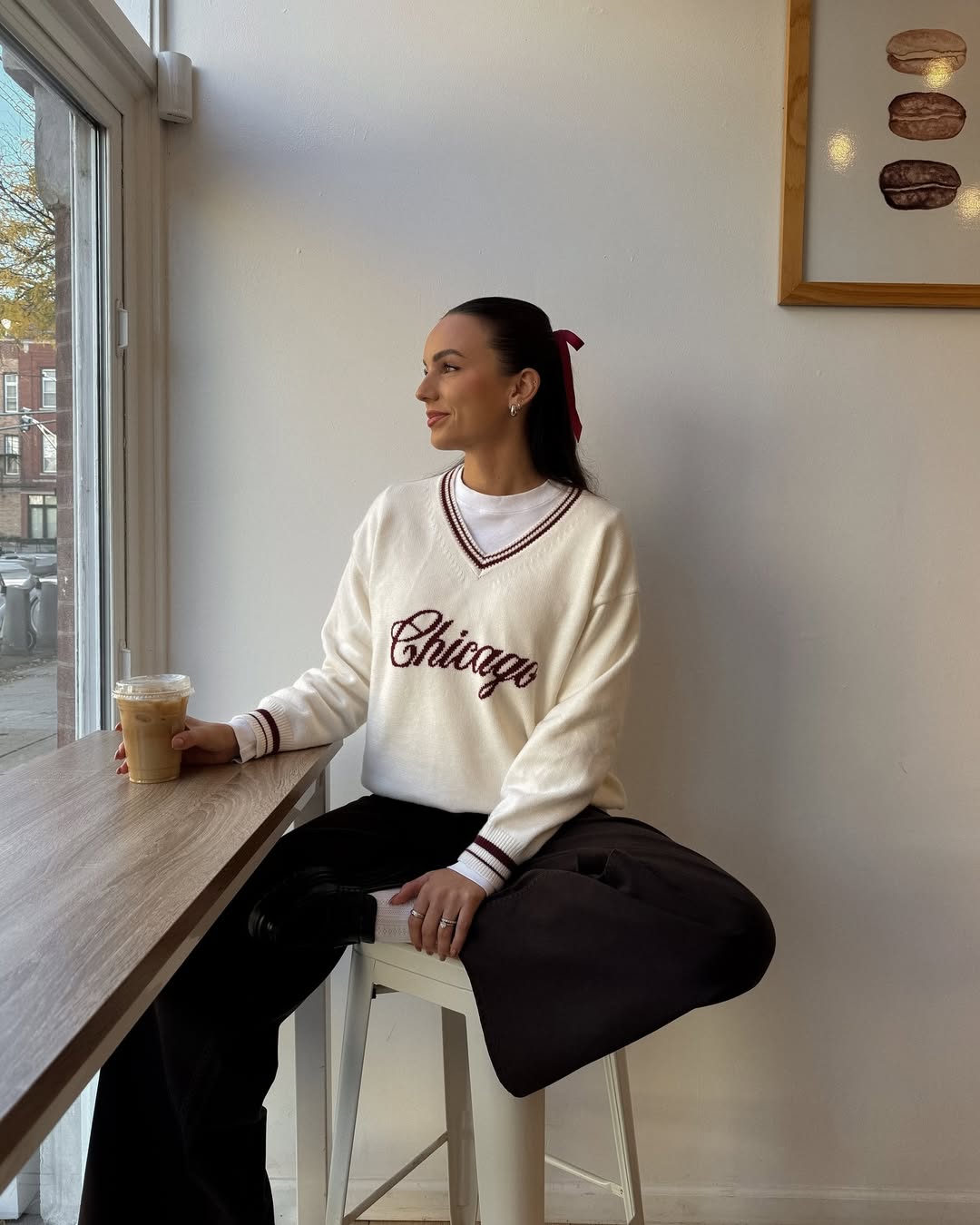 25 Epic School Outfit Ideas for 2026 You Need Now 24 Cozy Collegiate V-Neck Sweater With Wide Leg Pants