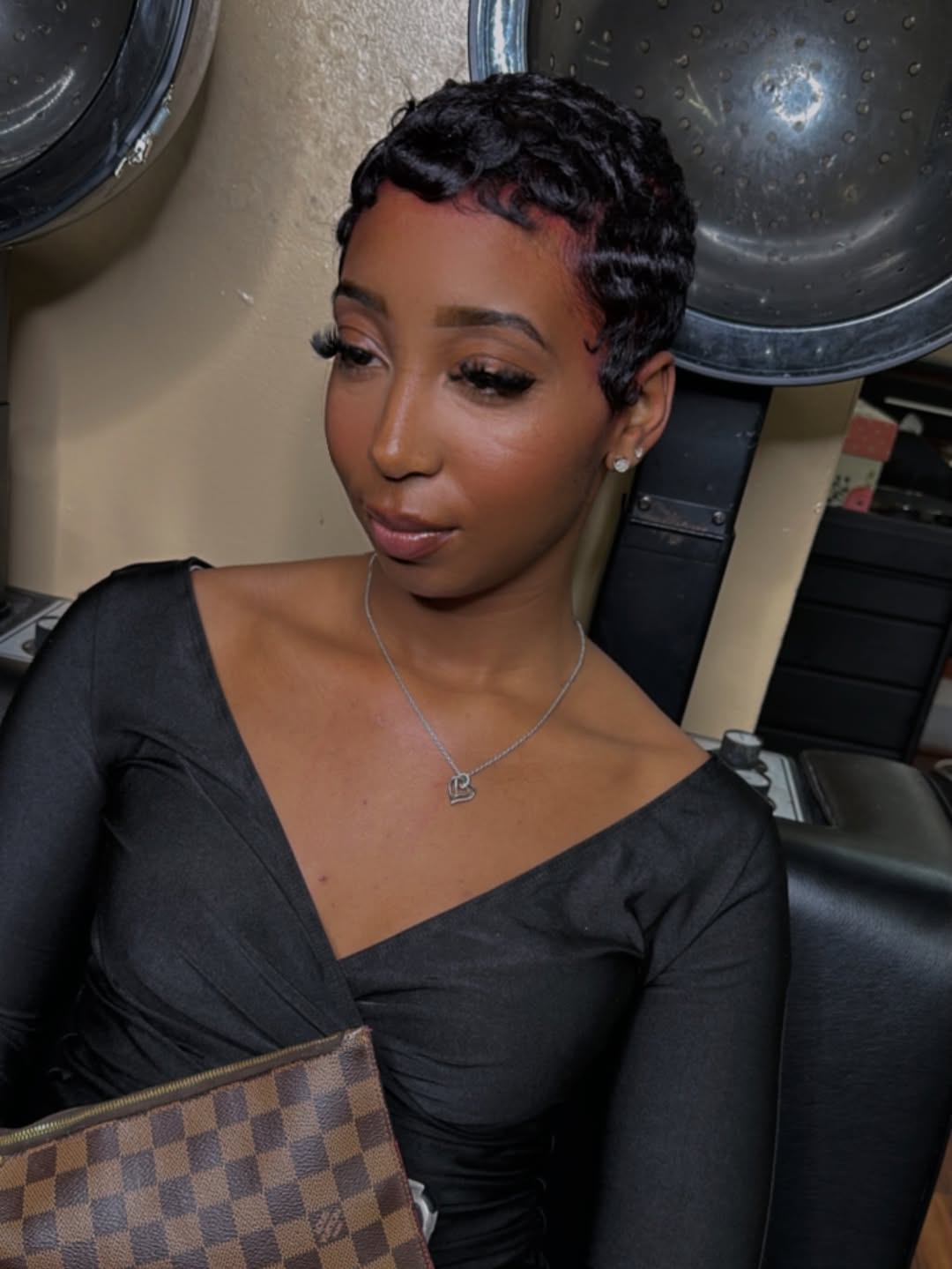 Crimson Root Pixie With Finger Waves