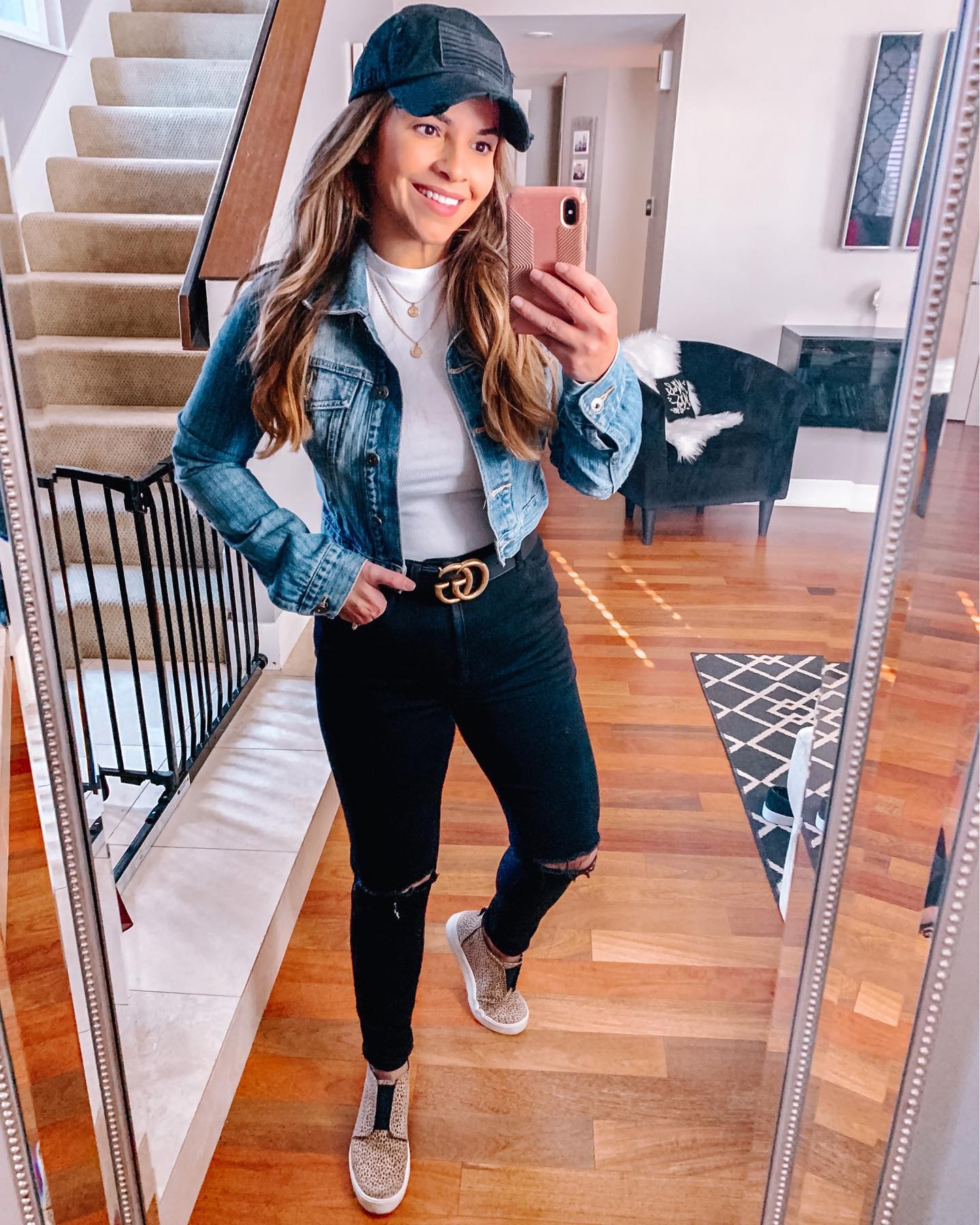 27 Jean Jacket Outfits You Need for 2026 29 Denim Jacket With Black Ripped Jeans OOTD