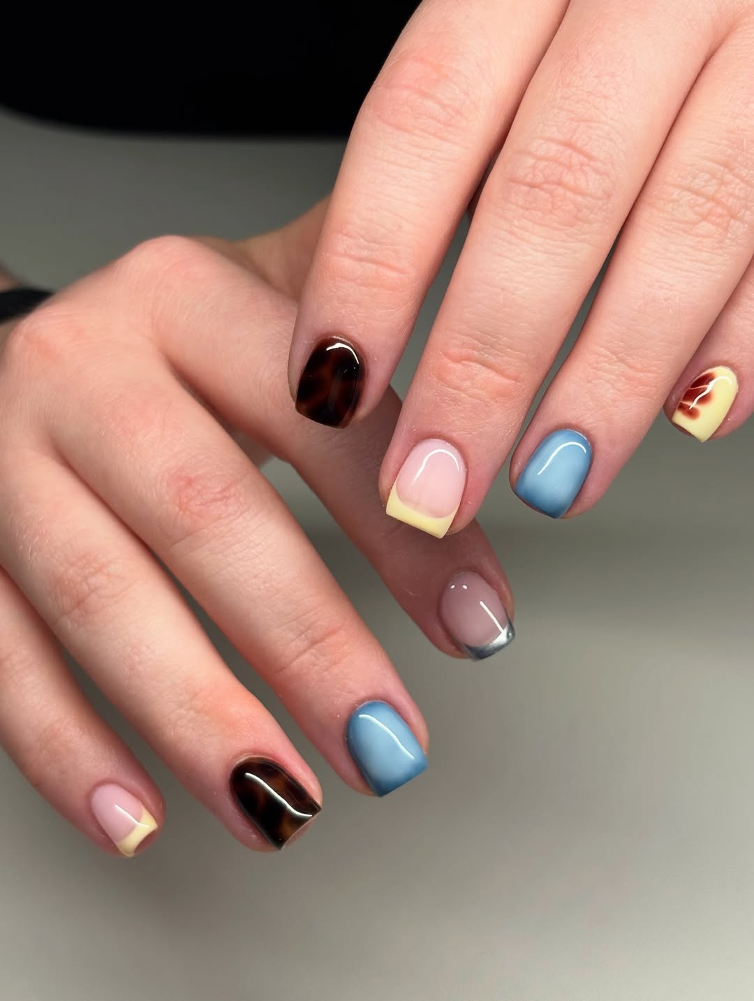 Eclectic Mismatched Jelly Tortoiseshell and Pastel Shades