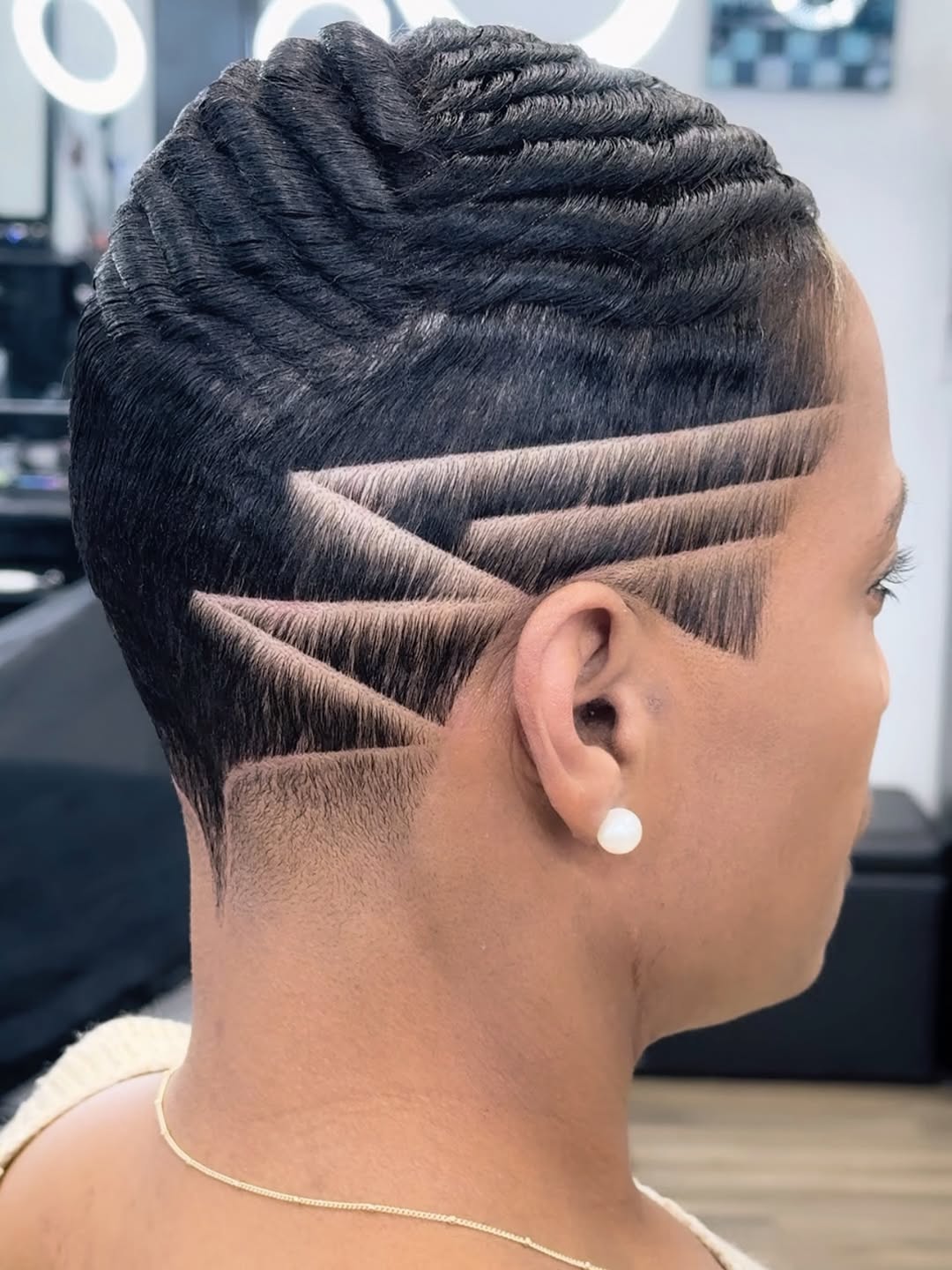 Edgy Waves With Creative Side Undercut