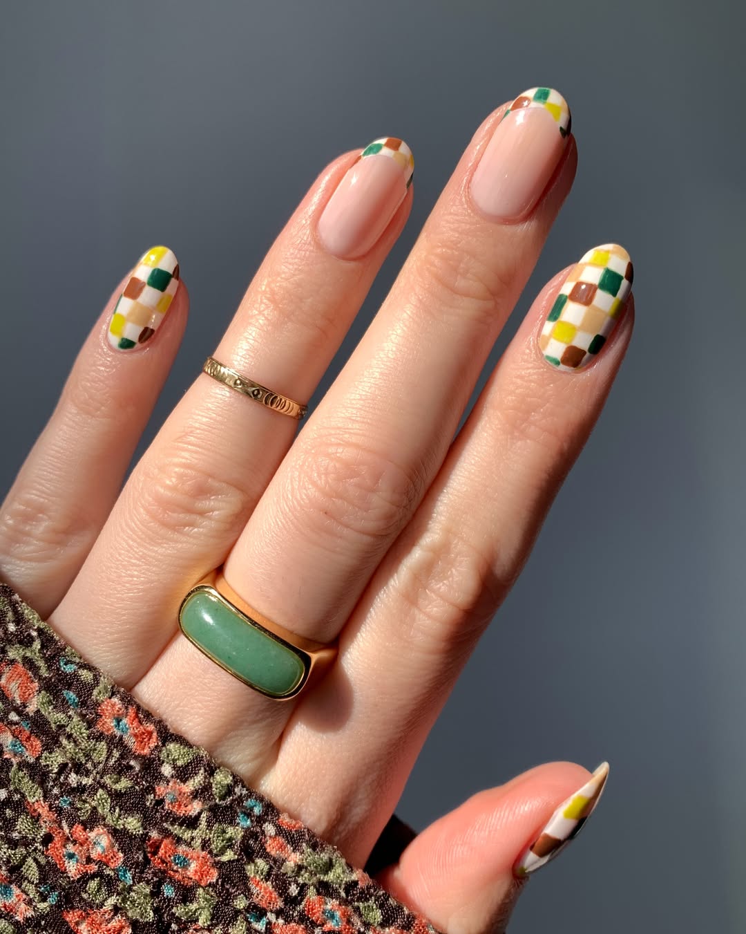 29 Checkerboard Nail Ideas for 2026 18 Fall Plaid Minimalist French Tips and Checkerboard Nails