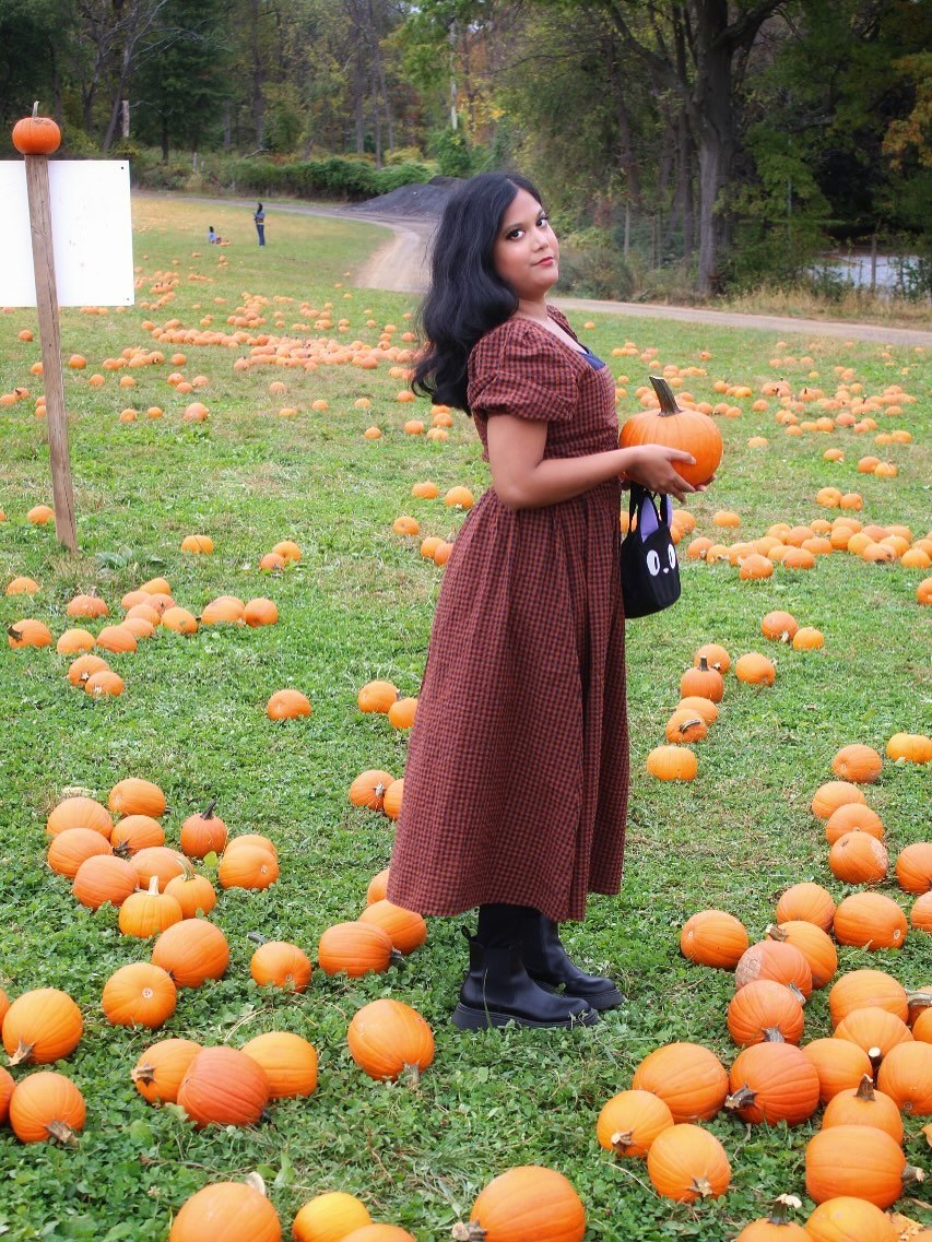 25 Fall Dress Outfits You Need For 2026 14 Gingham Fall Dress With Chunky Boots