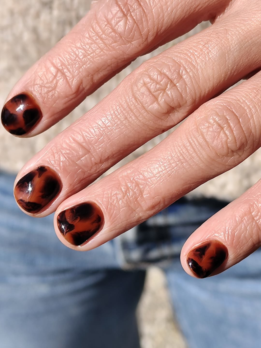 27 Tortoise Nail Trends You Need for 2026 10 Glossy Tortoiseshell Short Round Nails
