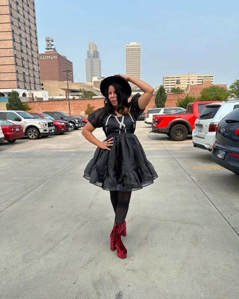 25 Concert Outfit Ideas You Need for 2026 13 Gothic Ruffle Dress With Statement Boots