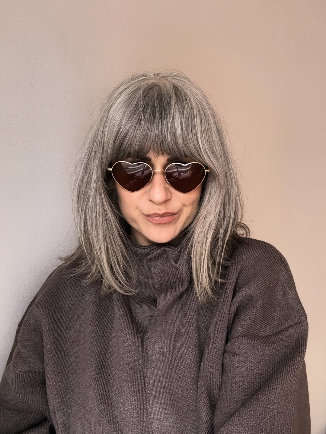 Layered Shoulder-Length Cut With Wispy Bangs