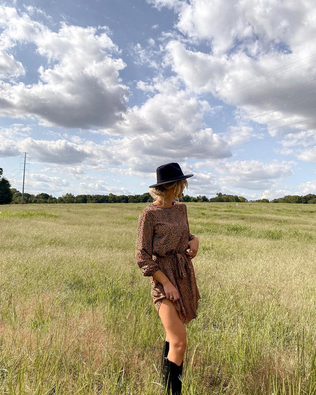 30 Chic Fall Outfits Women Will Love in 2026 30 Leopard Print Mini Dress With Black Cowboy Boots