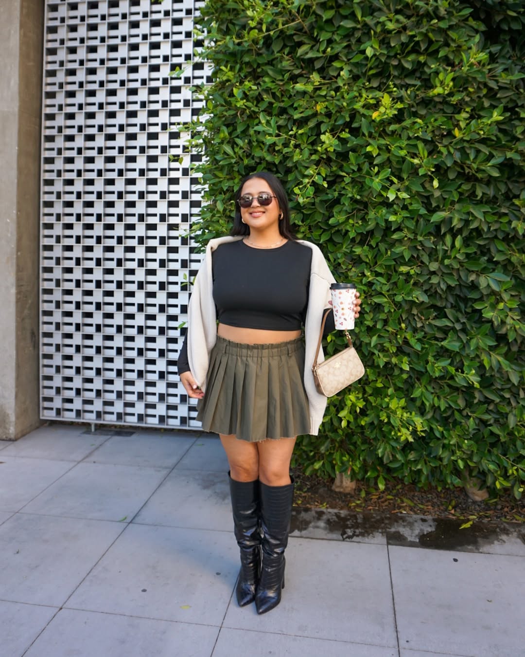 25 Early Fall Outfits You Need for 2026 11 Off-White Cardigan Over Black Crop Top