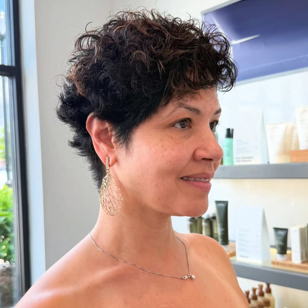 Playful Pixie Cut With Caramel Highlights