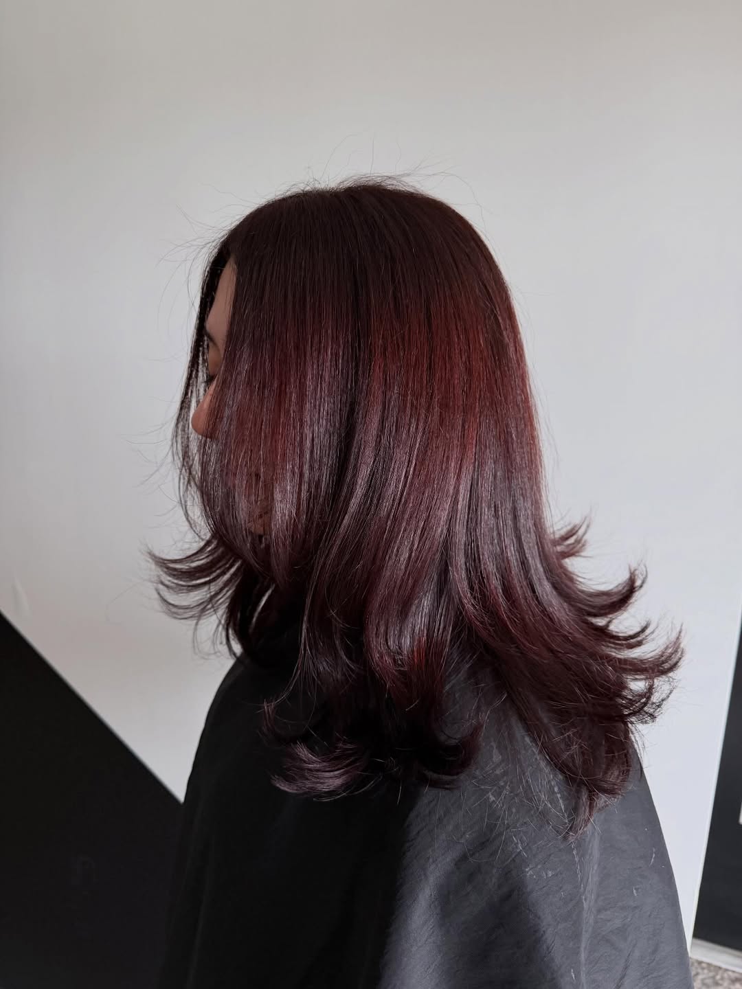 Rich Cherry Brown Layers With Voluminous Ends