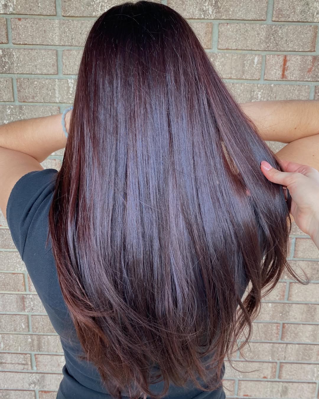 Rich Cherry Brown Smooth Long Layers