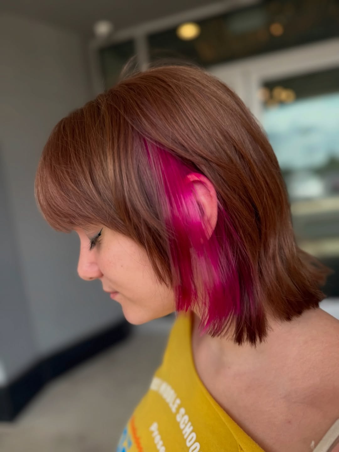 Shaggy Wolf Cut With Bold Hot Pink Peekaboo