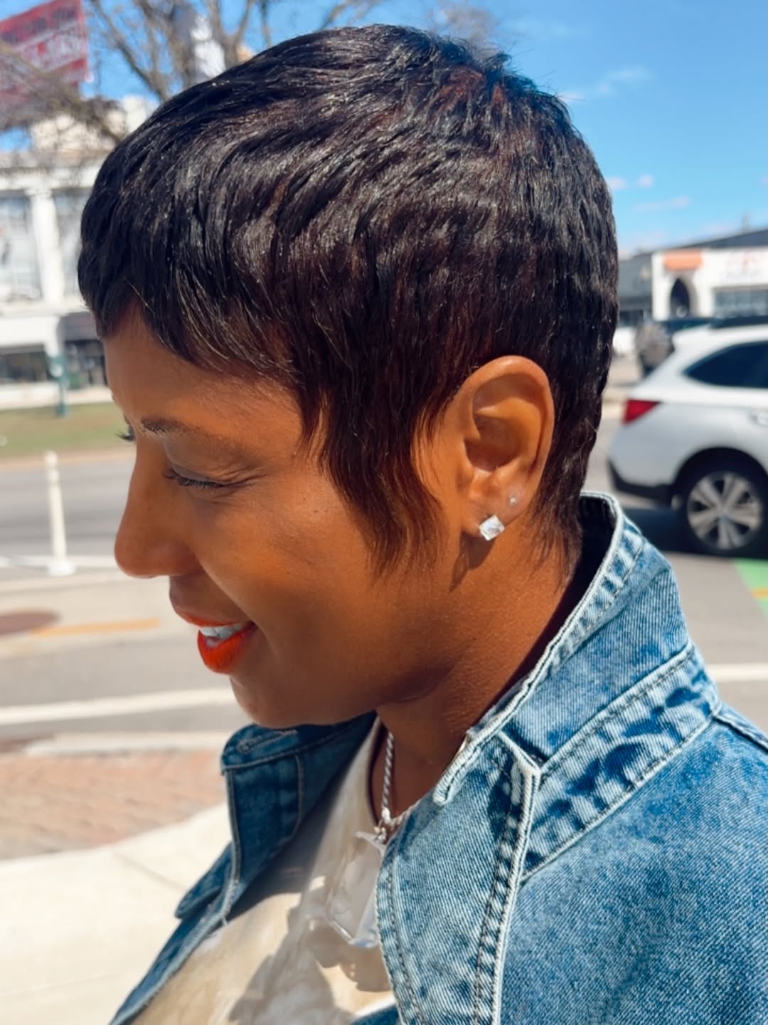 Sleek Tapered Pixie With Soft Waves