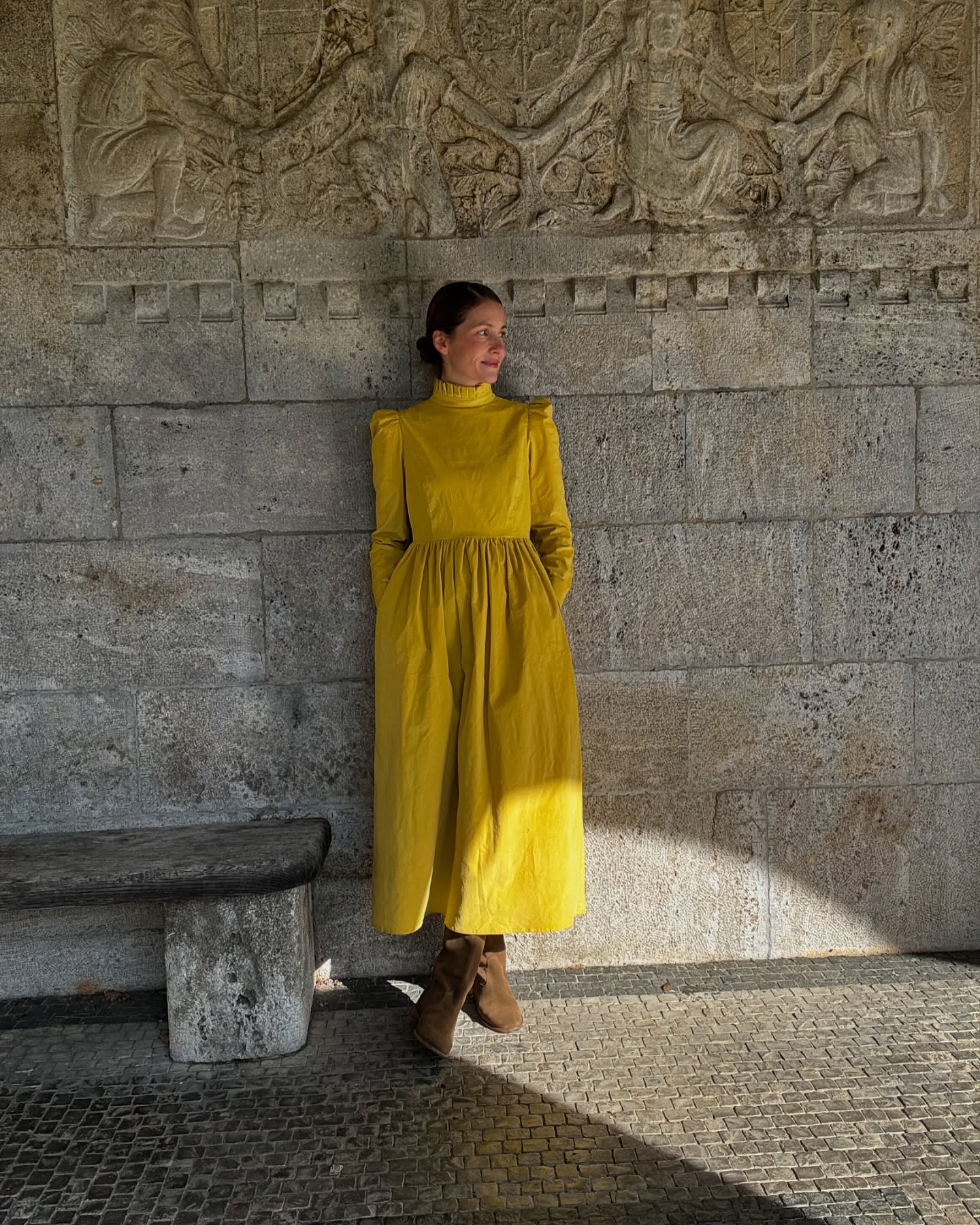 25 Fall Dress Outfits You Need For 2026 21 Sunny Yellow Puff Sleeve Midi Dress