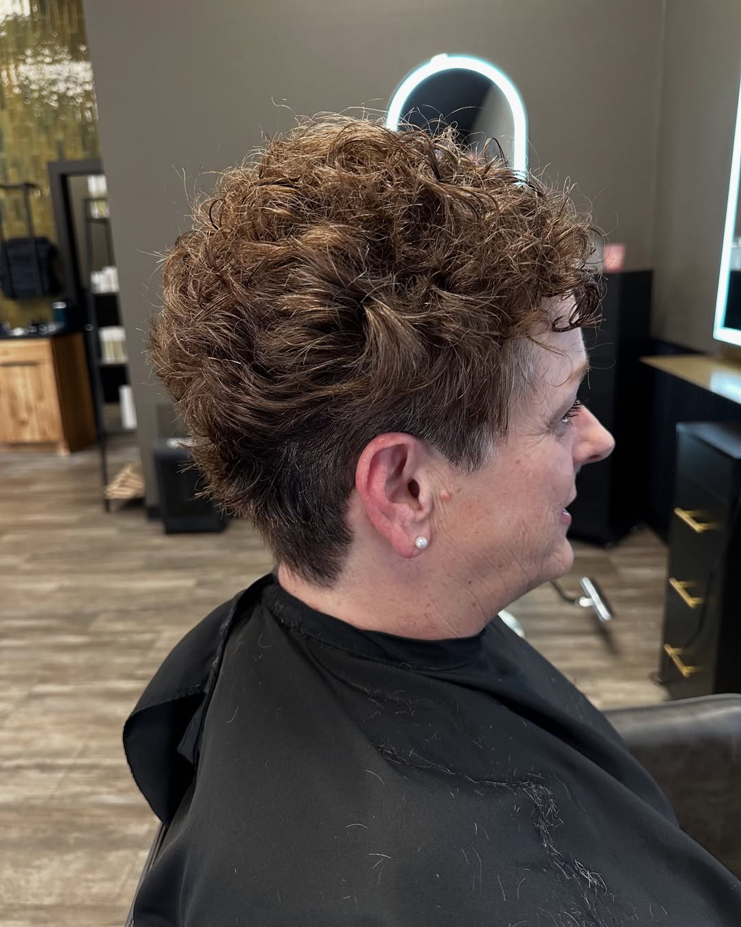 Textured Curly Pixie With Undercut