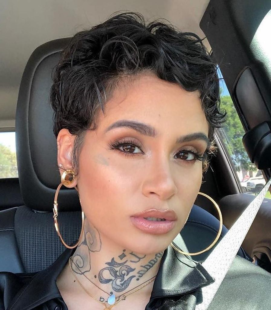 Textured Curly Pixie With Undercut Sides