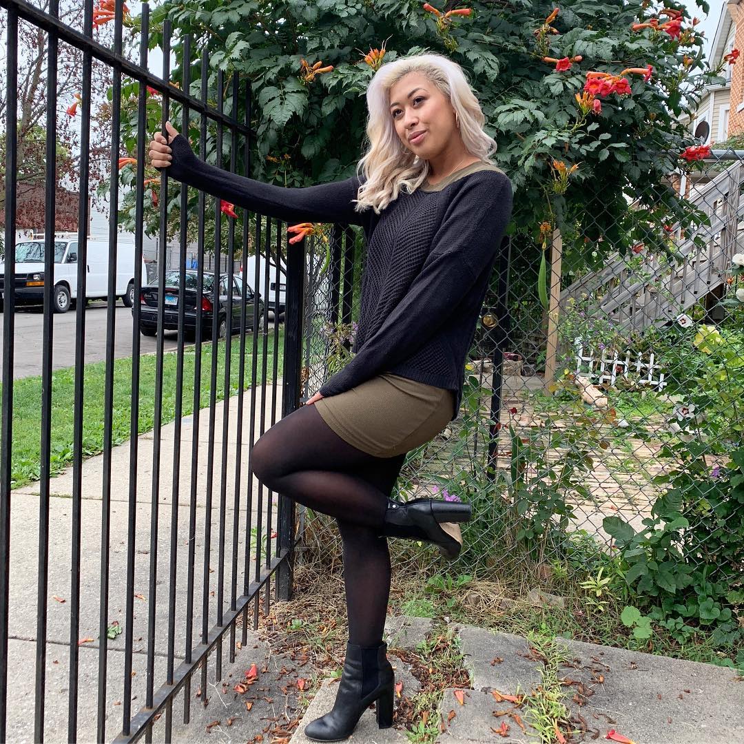 25 Dress with Tights Trends You Must See for 2026 7 Textured Sweater And Mini Skirt With Tights