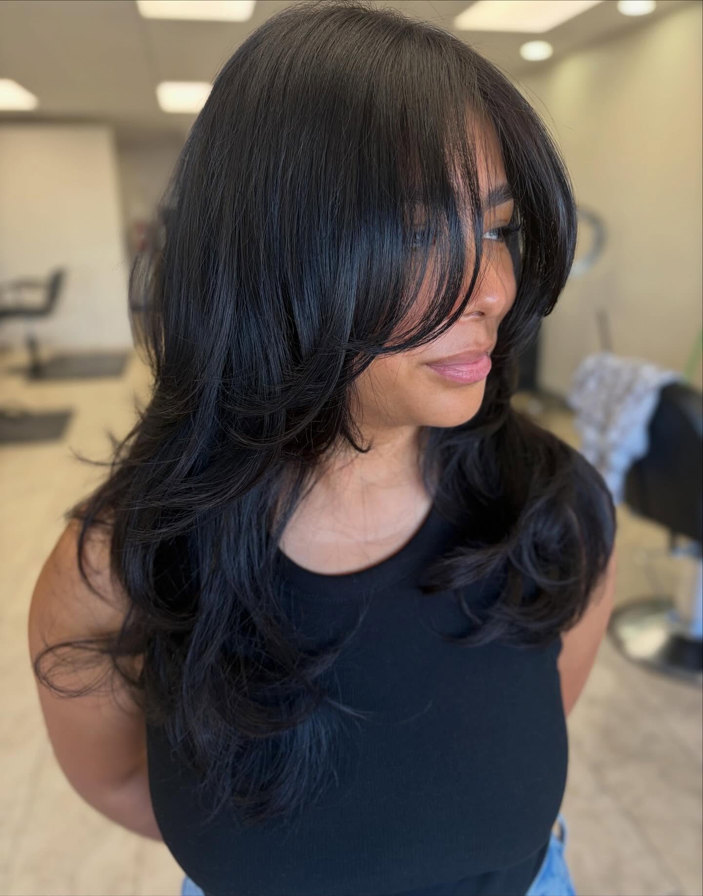 25 Fall Haircuts 2026 You Need To See Now 18 Black Cherry Layers With Face Framing Volume